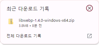 최근 다운로드 기록