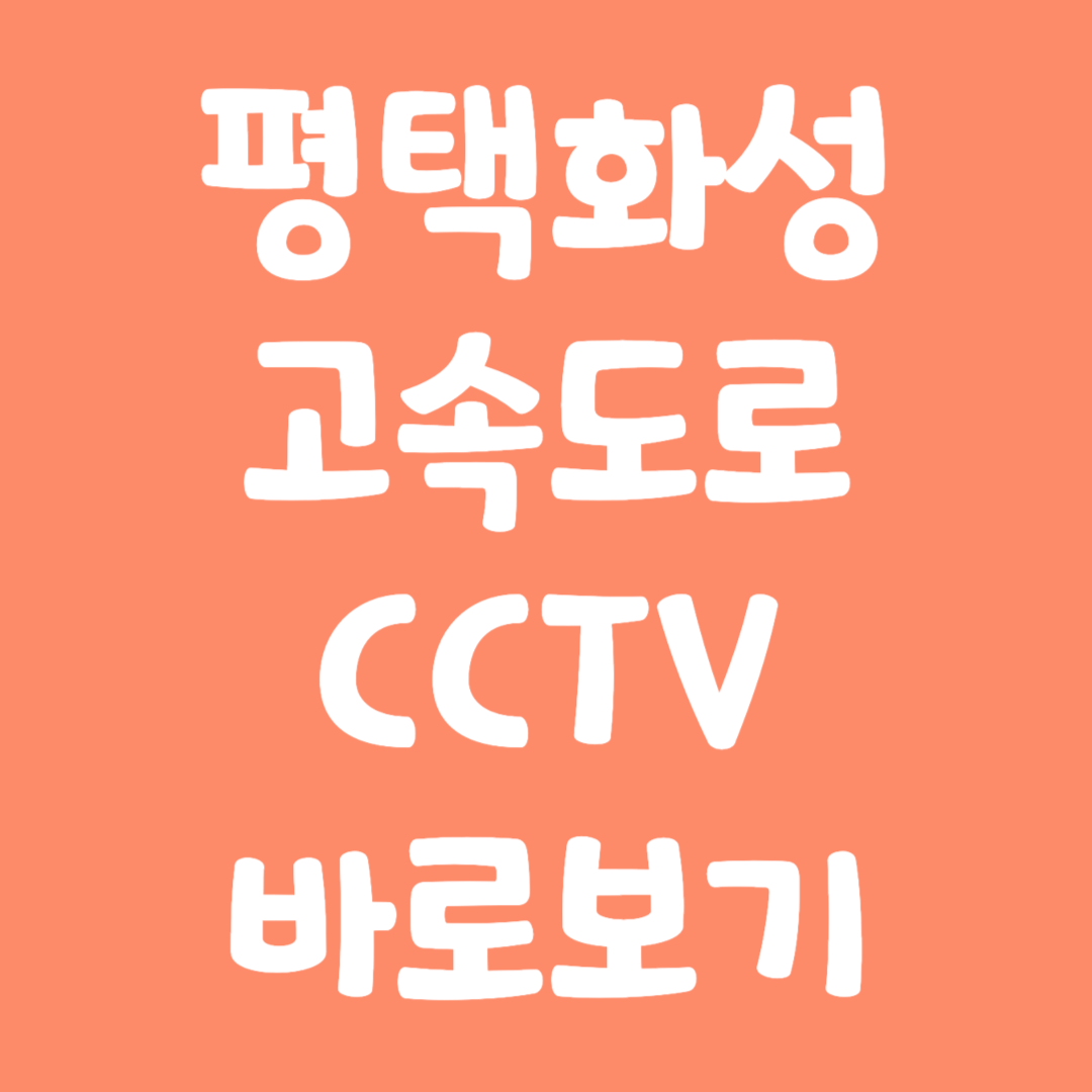 실시간 평택화성 고속도로 CCTV 바로보기