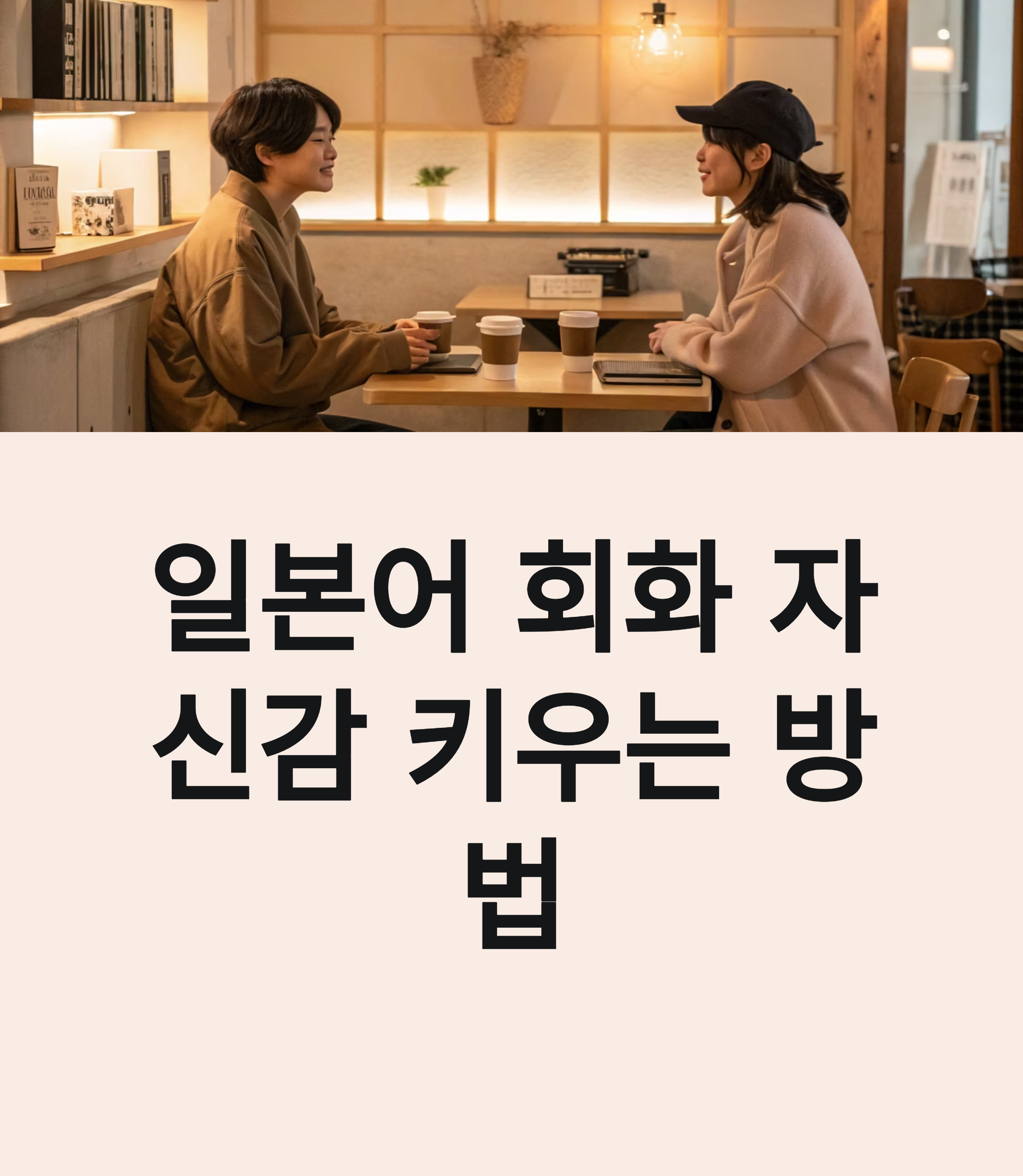 일본어 회화 자신감! 카페에서 일본인 친구와 대화하는 상황극 훈련법