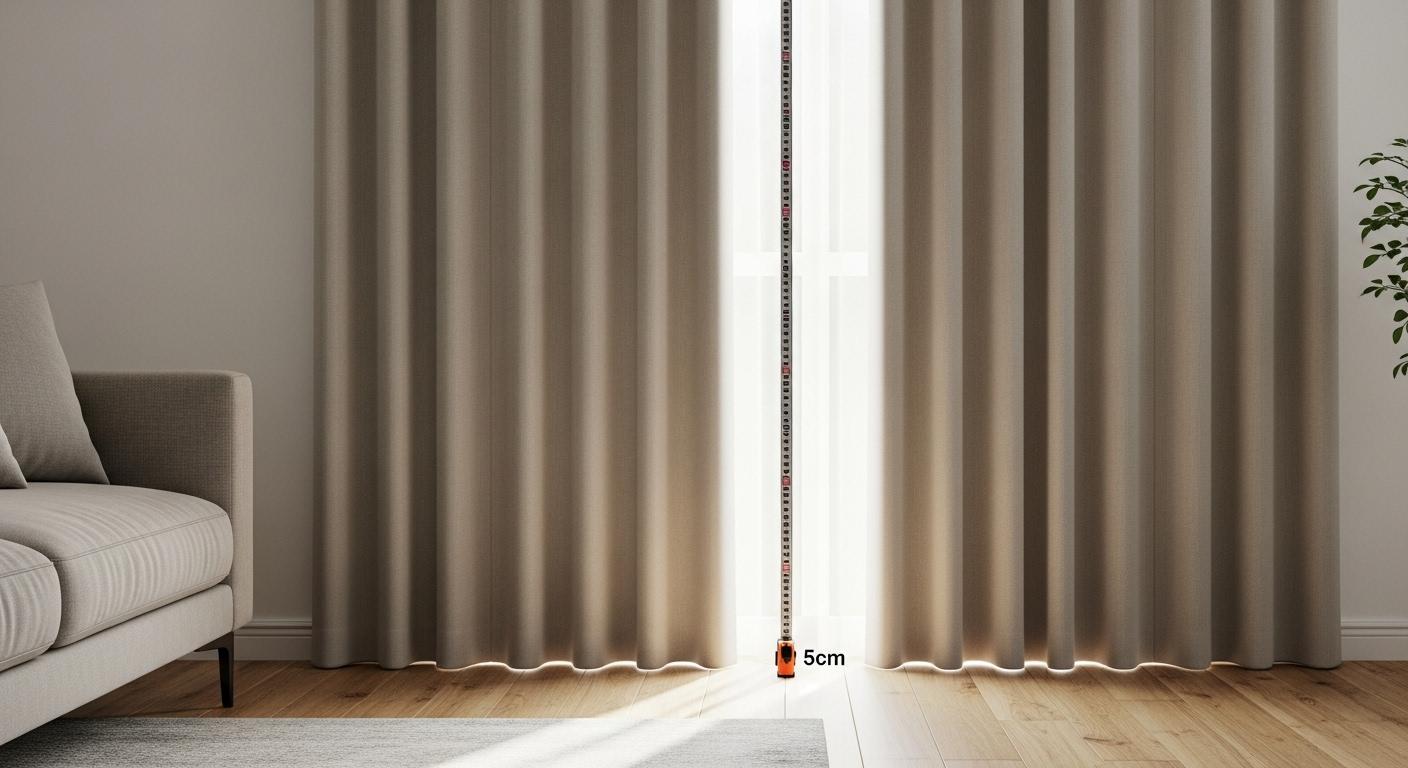 커튼 5센치 차이