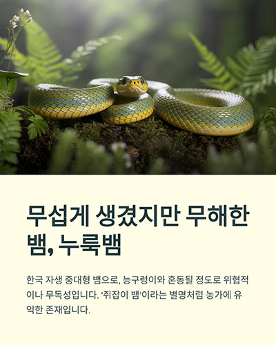 무섭게 생겼지만 무해한 뱀, 누룩뱀