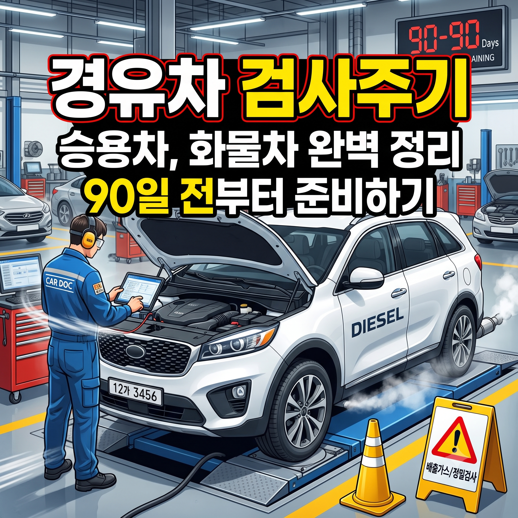 경유차 검사주기 완벽 정리: 차종별 기준부터 최신 변경사항까지