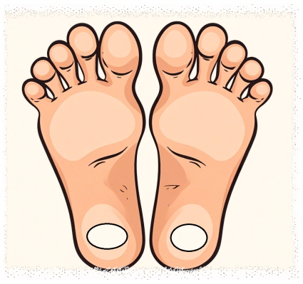 발바닥파스-붙이는위치-,엉치골반통증