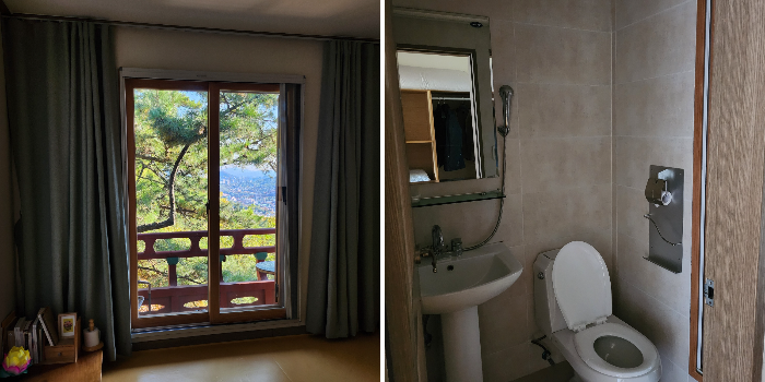 방 내부와 화장실