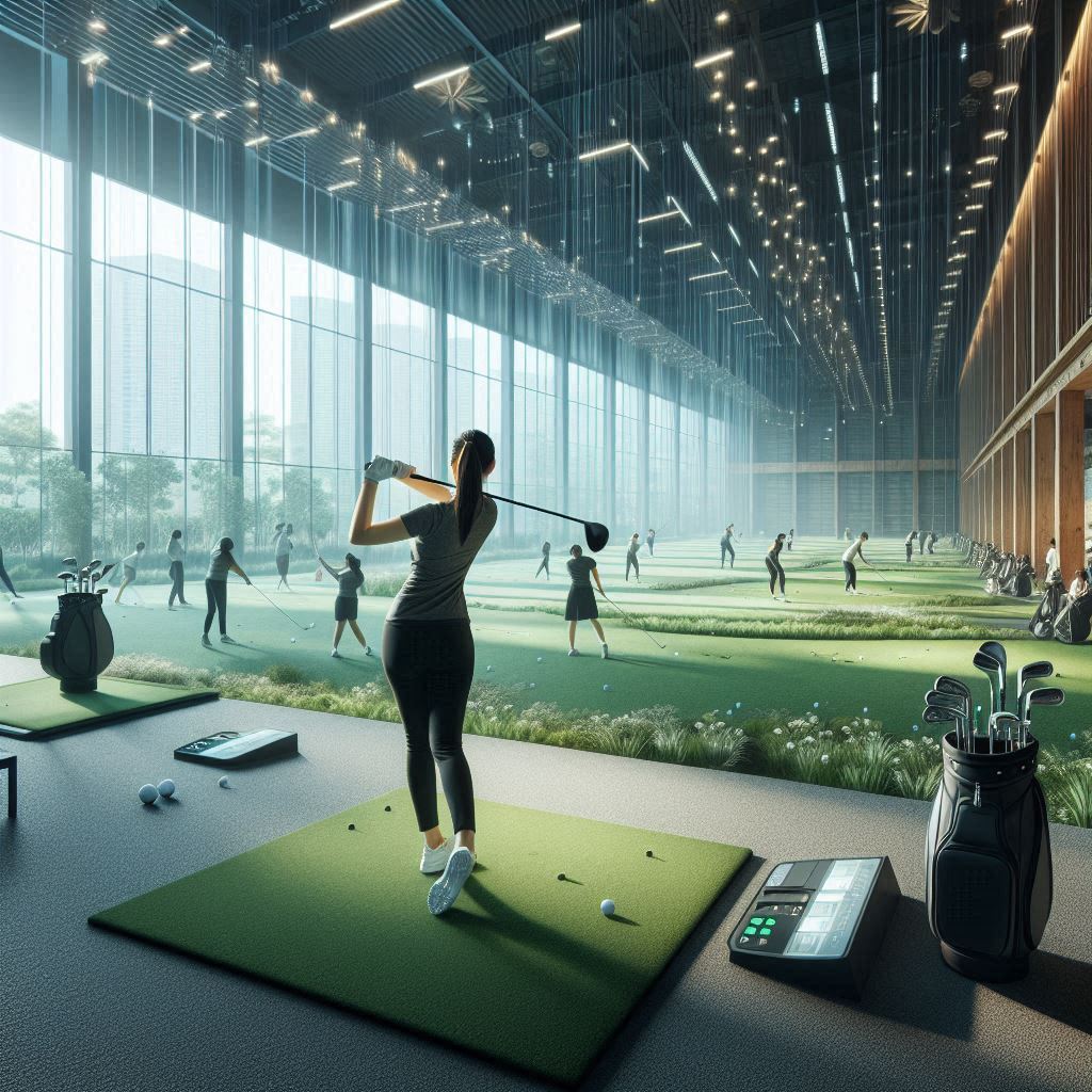 실내골프연습장 배경