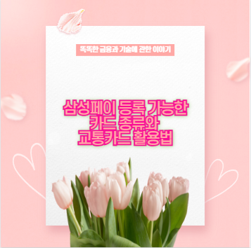 삼성페이 등록 가능한 카드 종류와 교통카드 활용법