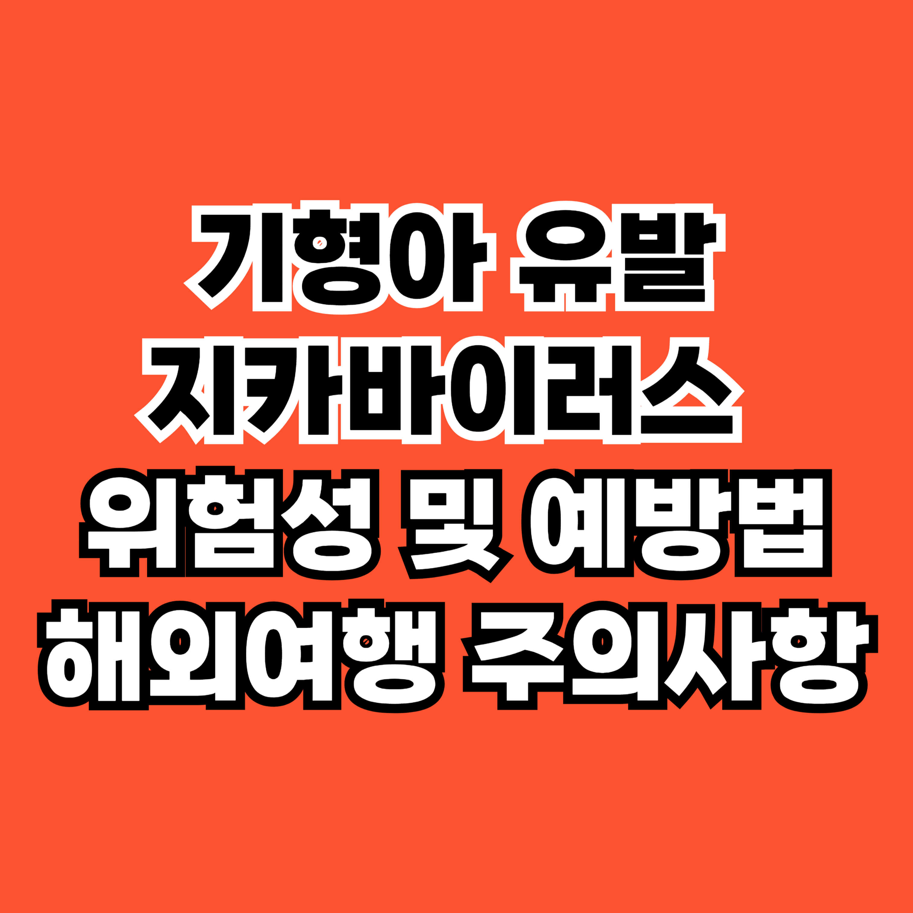 지카바이러스 증상 위험성 예방법 해외여행 주의사항