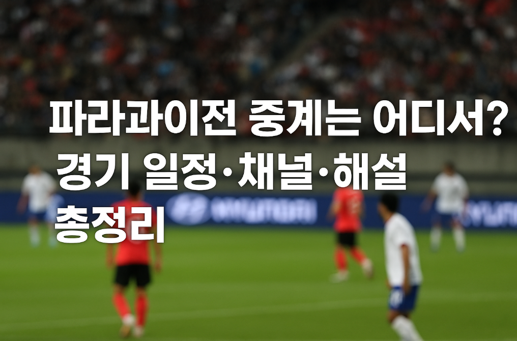 파라과이전 중계는 어디서