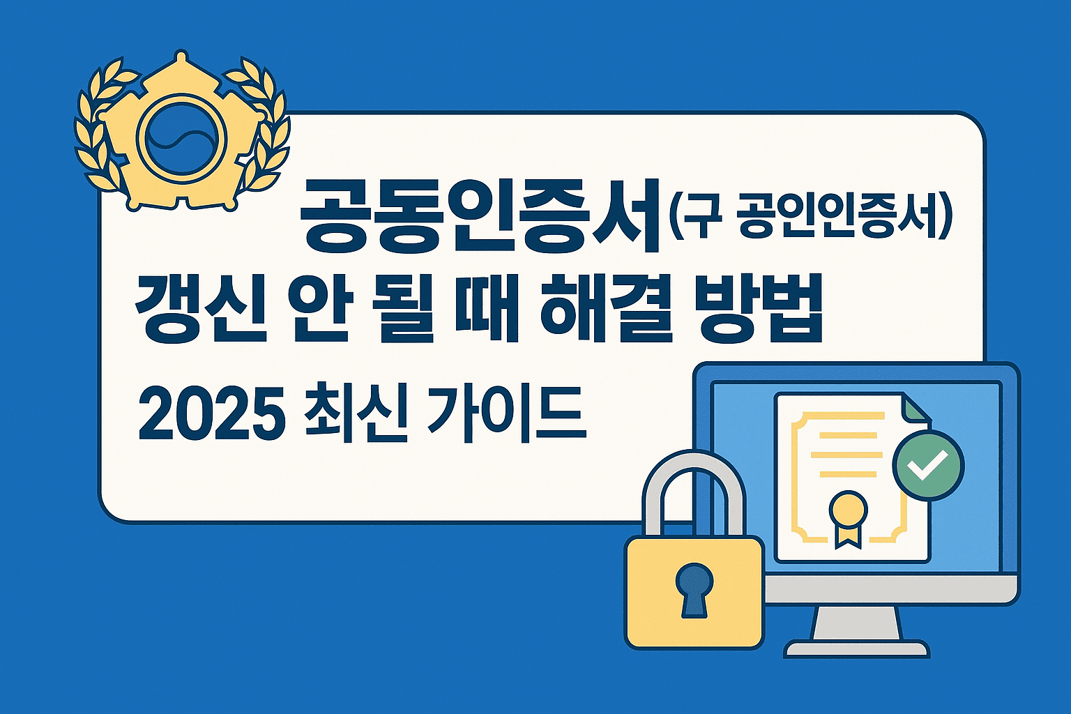 공동인증서(구 공인인증서) 갱신 안 될 때 해결 방법 ❘ 2025 최신 가이드