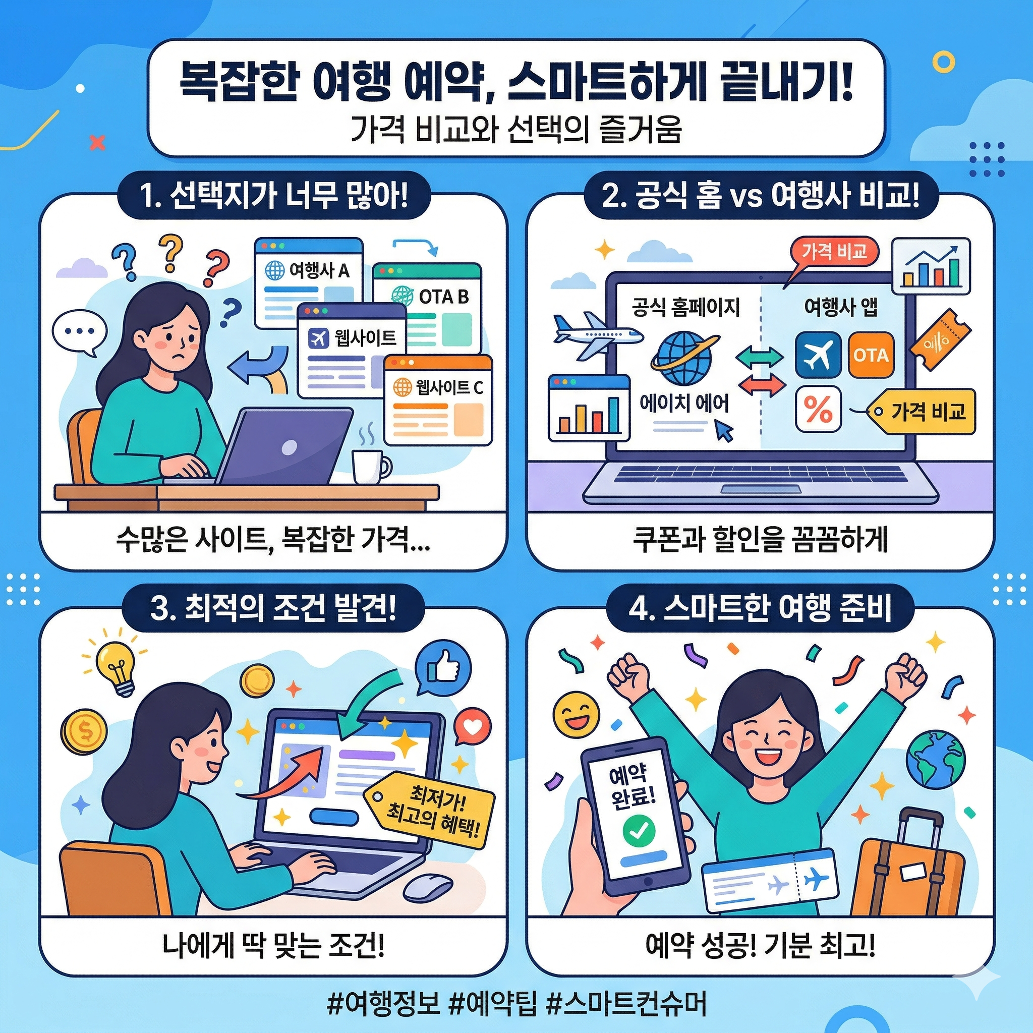 공식홈페이지 vs 온라인여행사, 실제 예약해본 후기는?