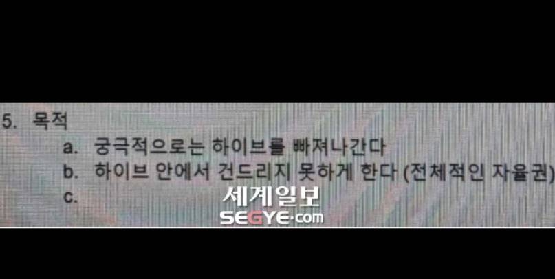어도어 내부 문서