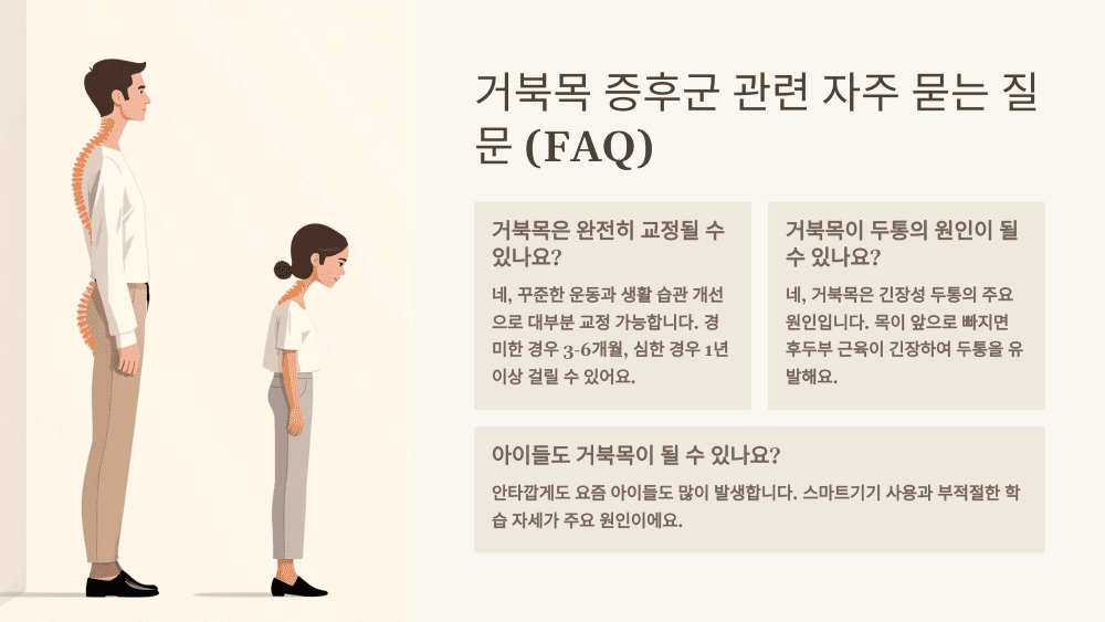 거북목 증후군 관련 자주 묻는 질문 (FAQ)