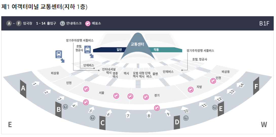 인천공항 터미널 확인방법 주차장 이동방법