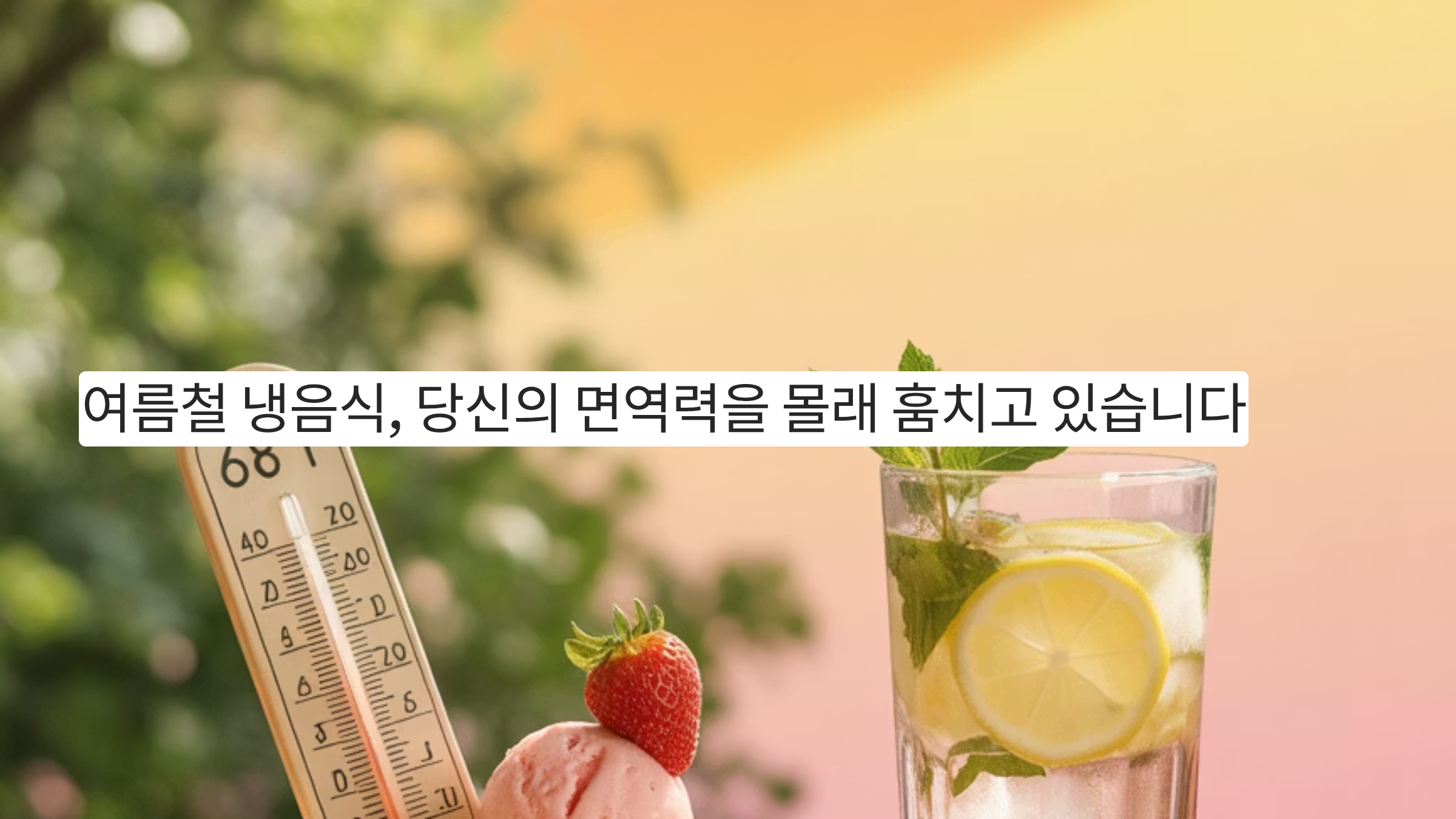 냉음식 면연력 몰래 훔치다