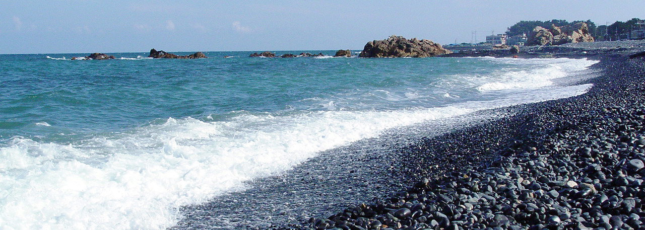 주전해변 몽돌 파도소리