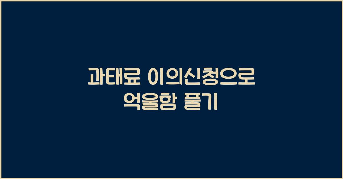 과태료 이의신청