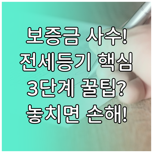 임차인 보증금 보호를 위한 전세권 셀..