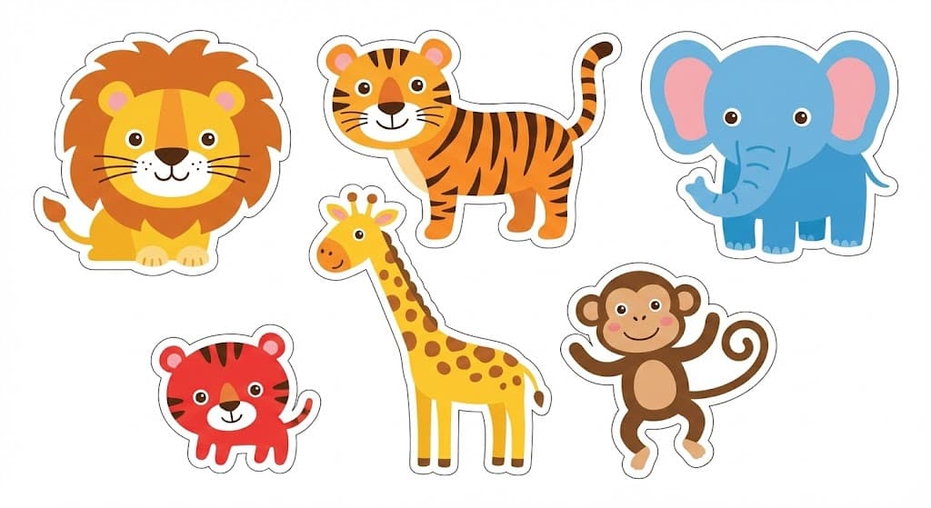 AI로 만드는 분류 활동 그림카드(동물과 사물 분류 교구)