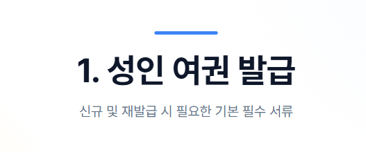 여권 발급 준비물