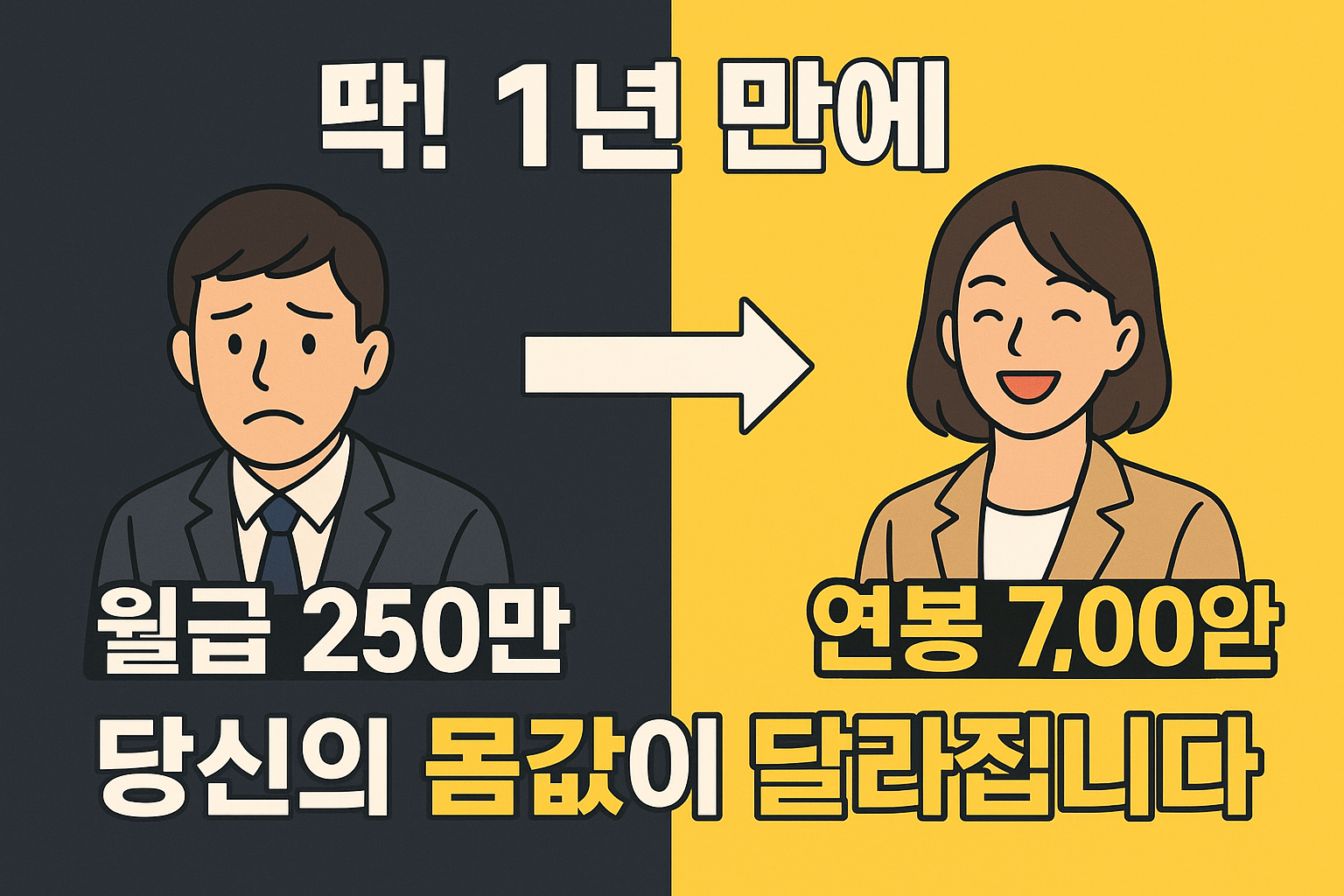 30대 직장인이 책상에 앉아 커리어와 연봉 문제로 고민