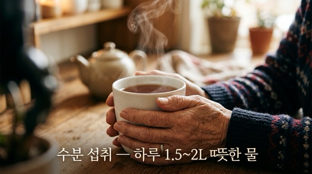 코로나 재유행 집에서 대처 수분 섭취"