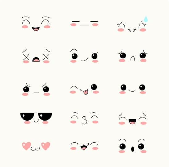 눈의 여러 가지 표정들