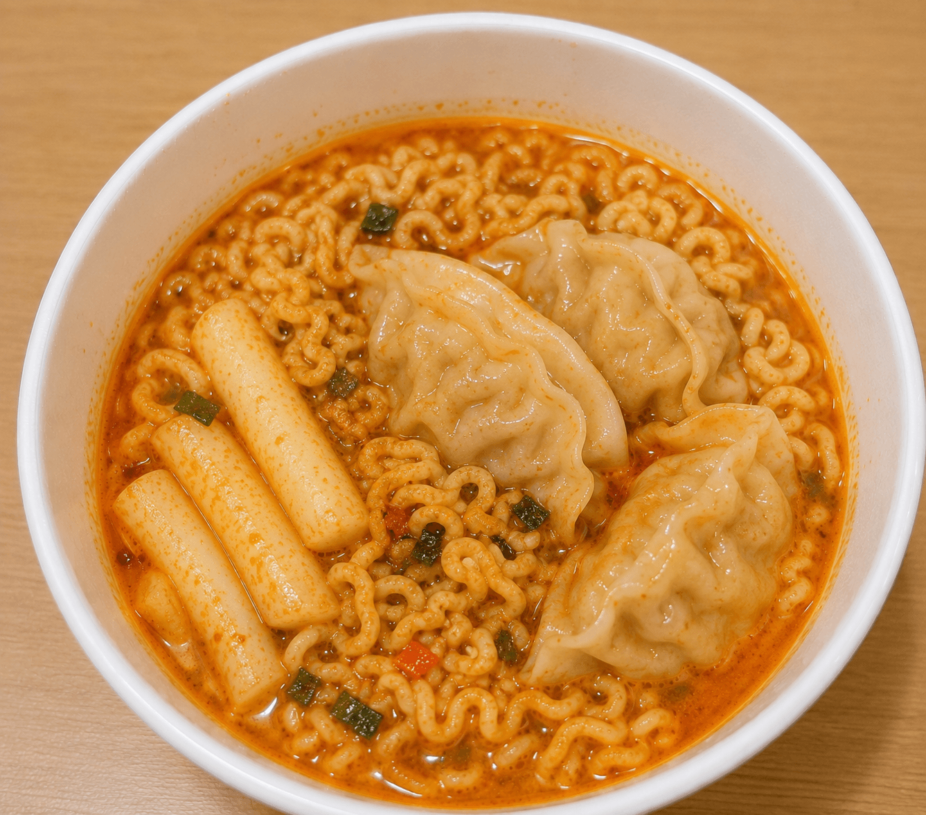 떡만두 컵라면