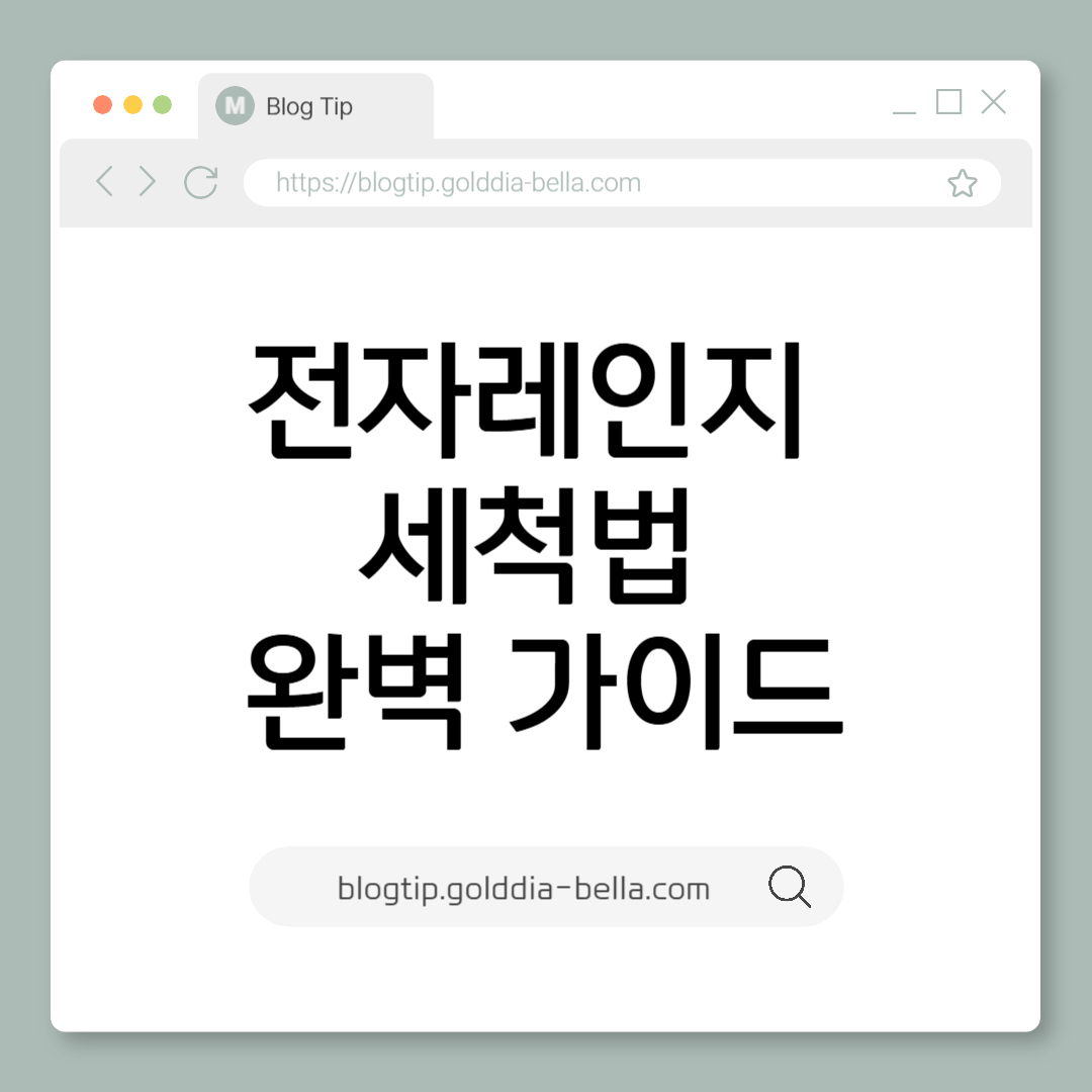 전자레인지 세척법 완벽 가이드
