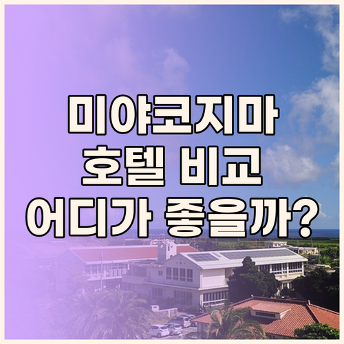 꿈결 같은 미야코지마 여행 호텔 시기