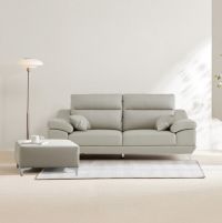 동서가구 뉴제라 인체공학 천연면피가죽 3인용 쇼파+스툴 DF921799