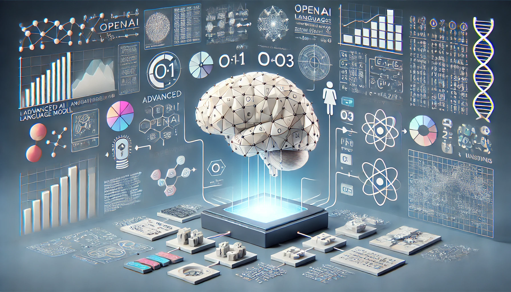 AI가 문제를 단계별로 분해하고 다양한 해결 경로를 탐색하는 모습