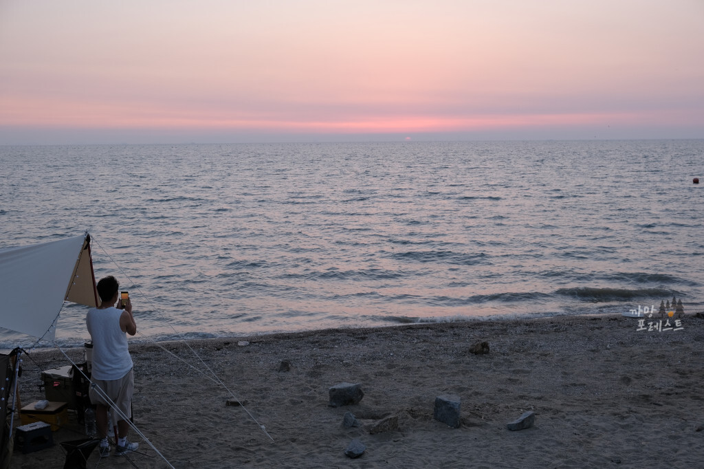 제부도 해변 캠핑