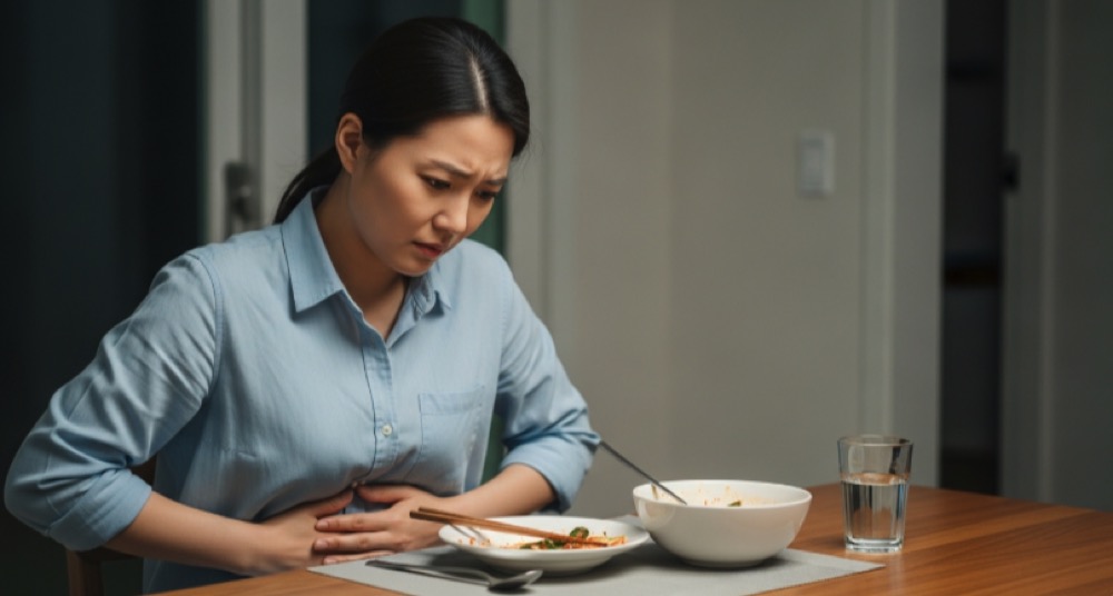 식사 중 복부 불편