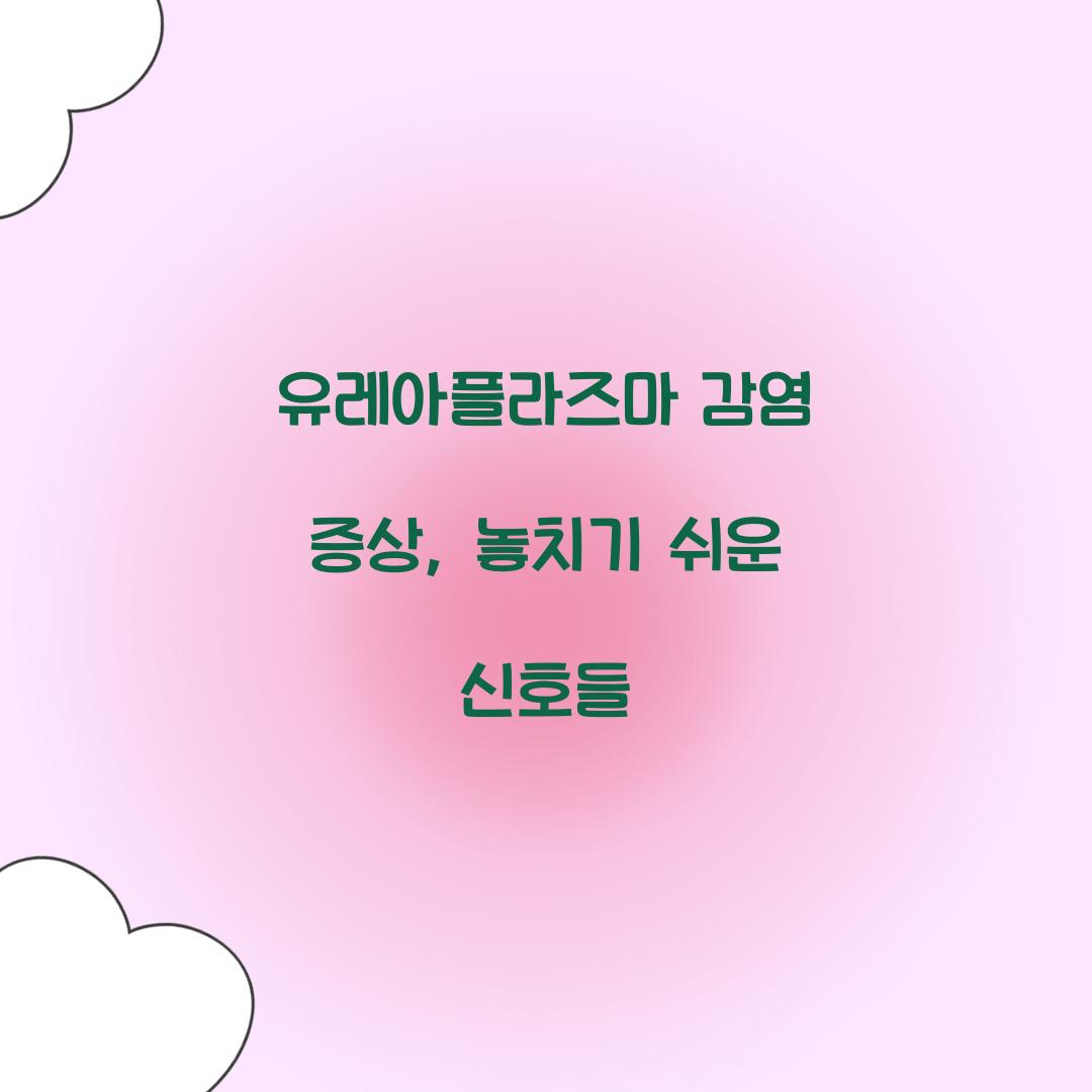 유레아플라즈마 감염 증상