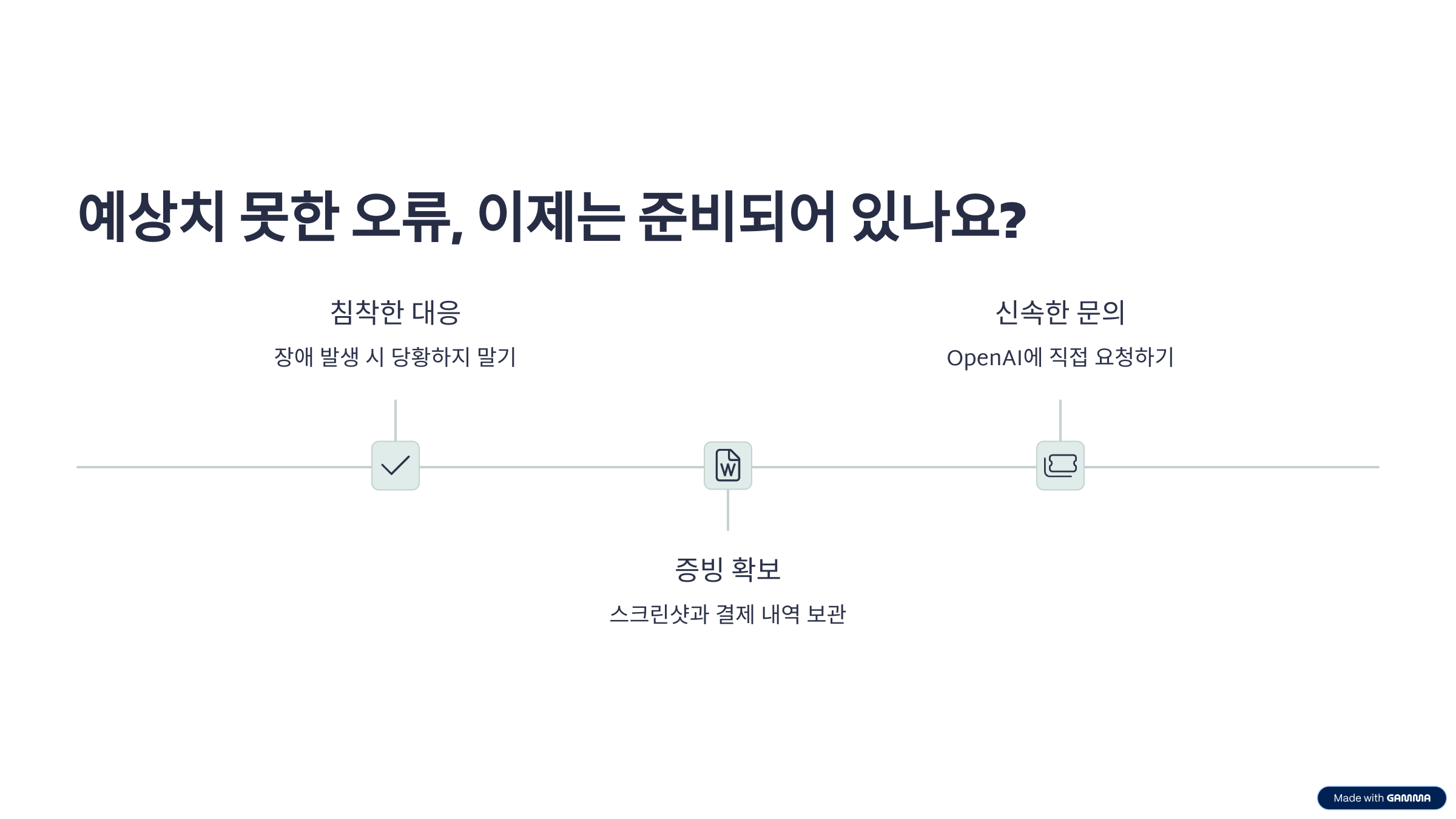 예상치 못한 오류, 이제는 준비되어 있나요?
