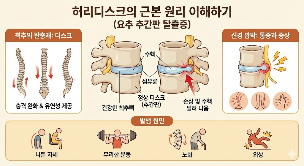 허리디스크 디스크치료 미세현미경디스크제거술 척추건강 비수술치료