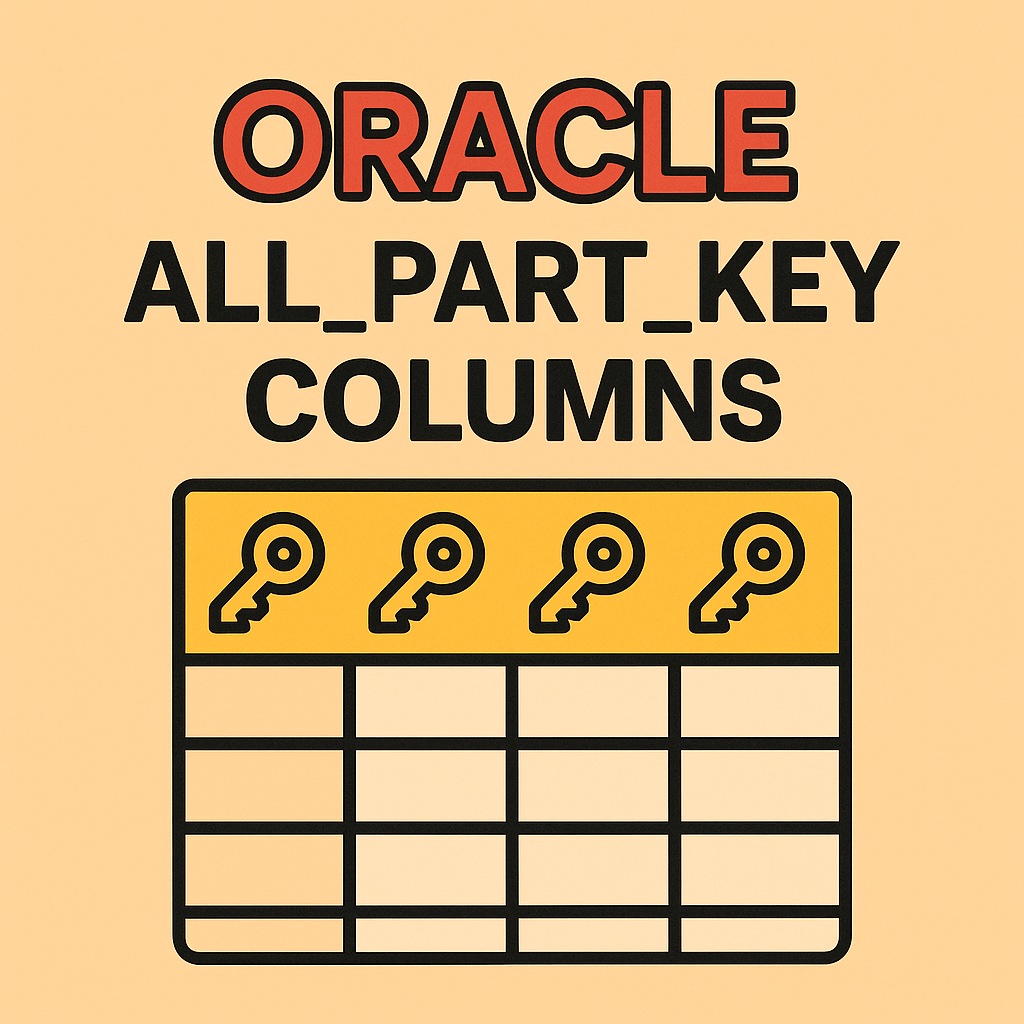 오라클 ALL_PART_KEY_COLUMNS 뷰의 개념과 실무 활용법