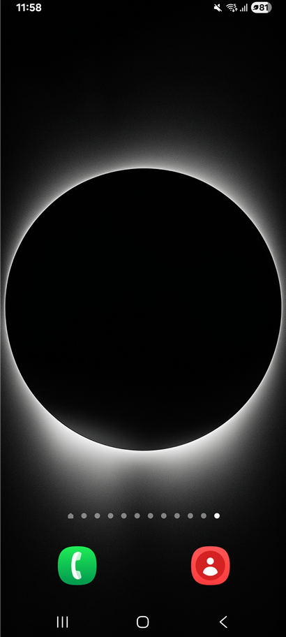 방법 1: 배경화면에서 빈 공간 길게 누르기