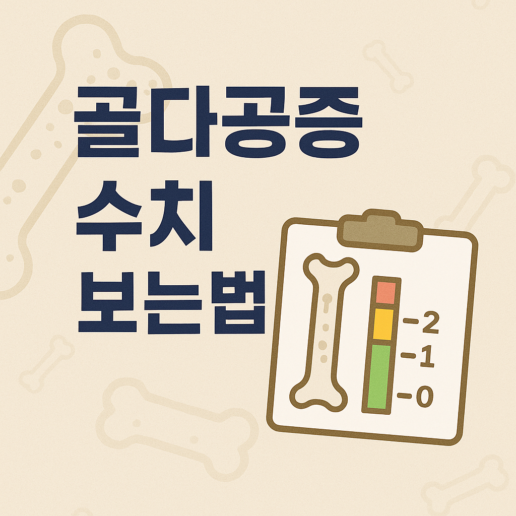 골다공증 수치 보는법(-3, -2.8, -2.5, -3.3)
