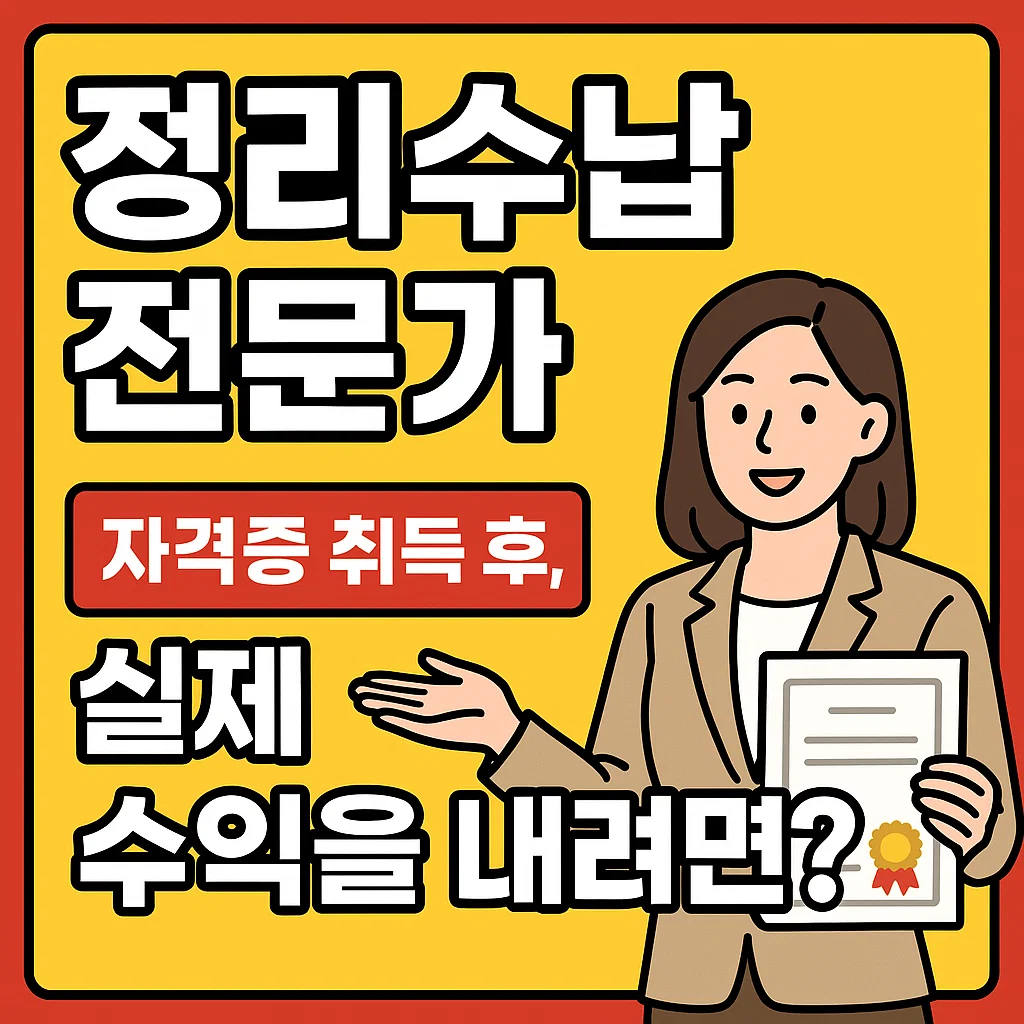 정리수납전문가 자격증 취득 후, 실제 수익을 내려면?