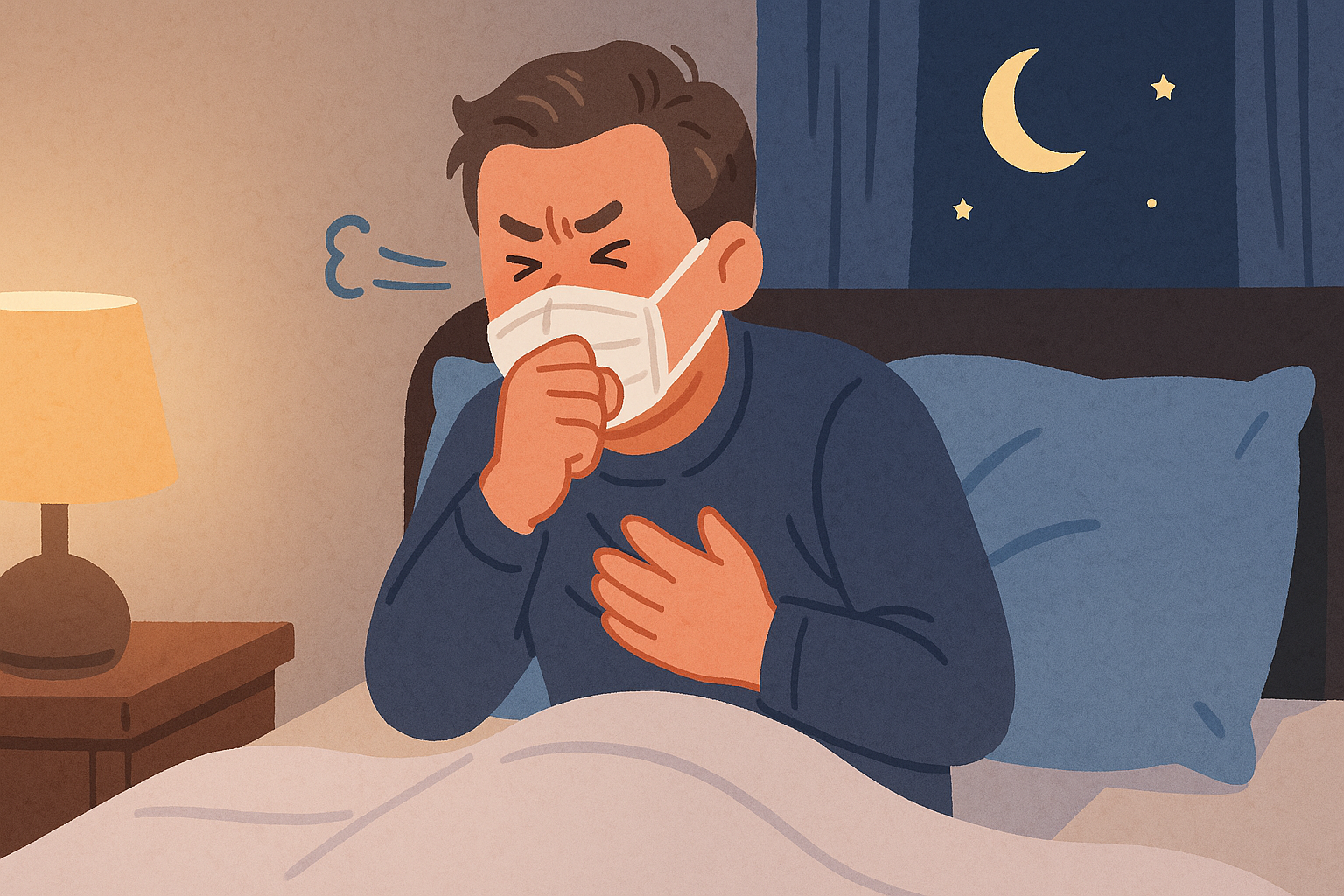 야간 기침과 호흡곤란으로 고통받는 천식 환자