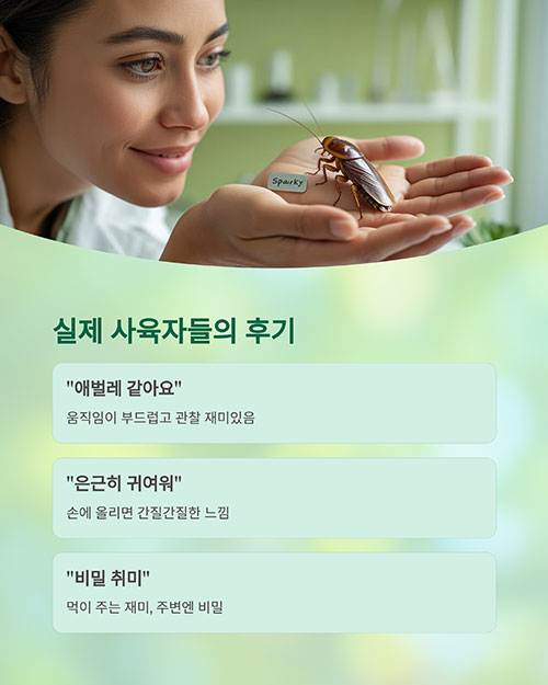 바퀴벌레를 키우는 사람들의 실제 후기