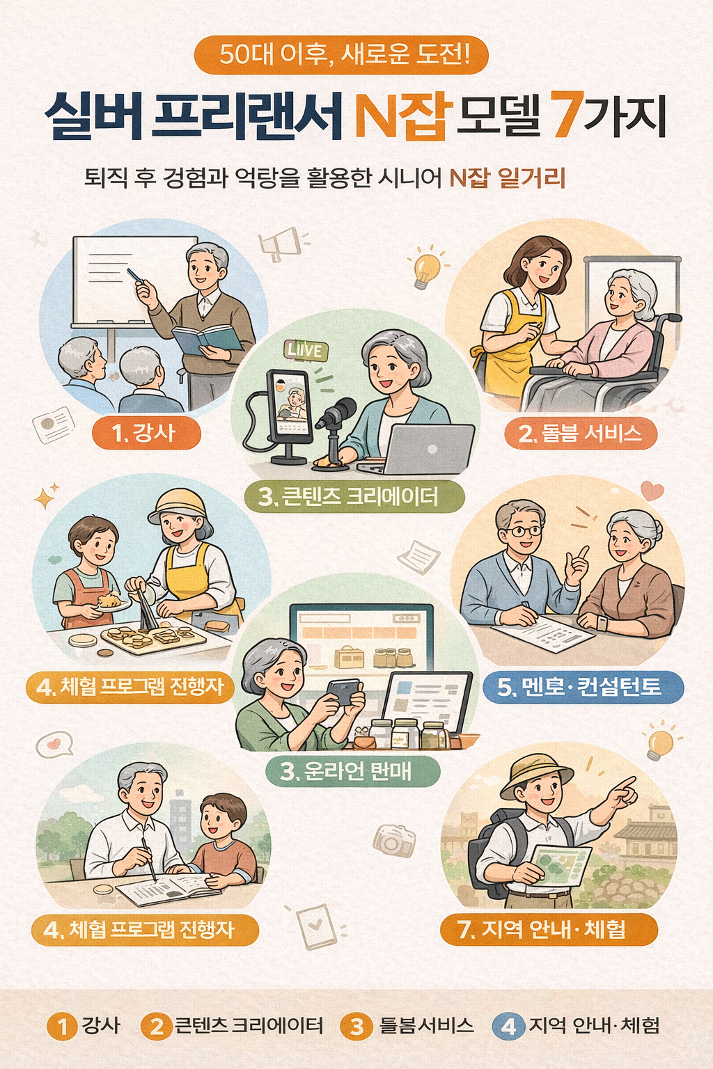 실버 프리랜서 N잡 모델 7가지