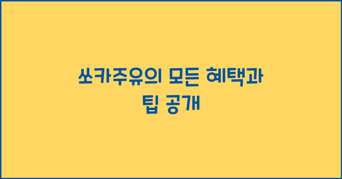 쏘카주유