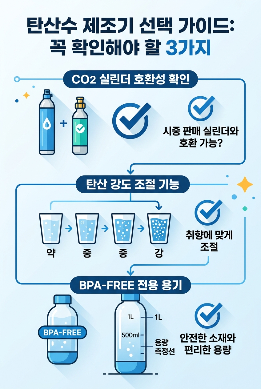탄산수 제조기 추천 초보 실수 주의사항