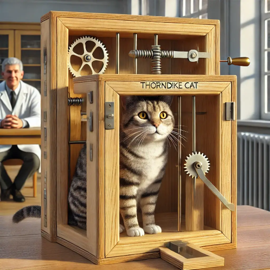 손다이크,학습이론,고양이,고양이 실험,시행착오,학습법칙,효과의 법칙,학습 과정