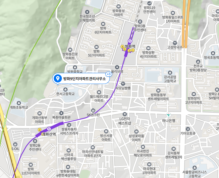 방화9단지 지도