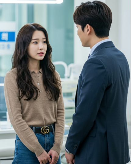 글루타치온에 대해 이야기하고 있는 남성과 여성