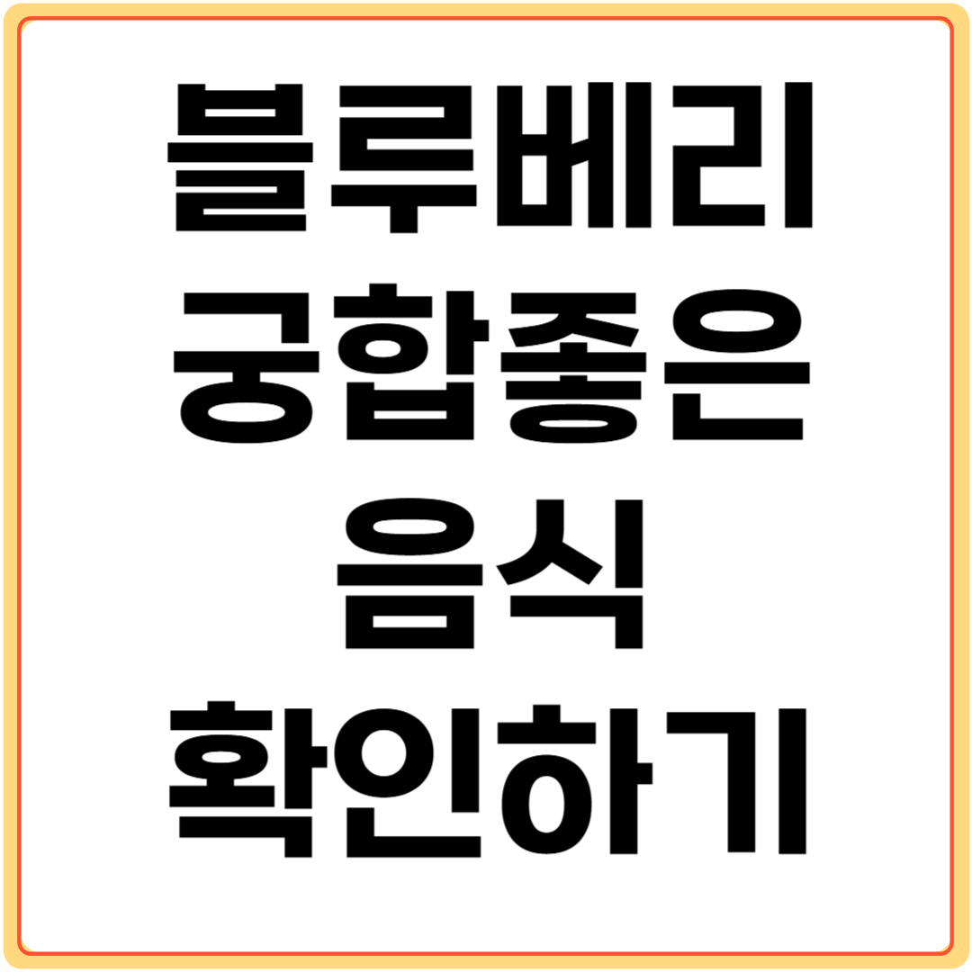 블루베리와-궁합-좋은-음식-알아보기