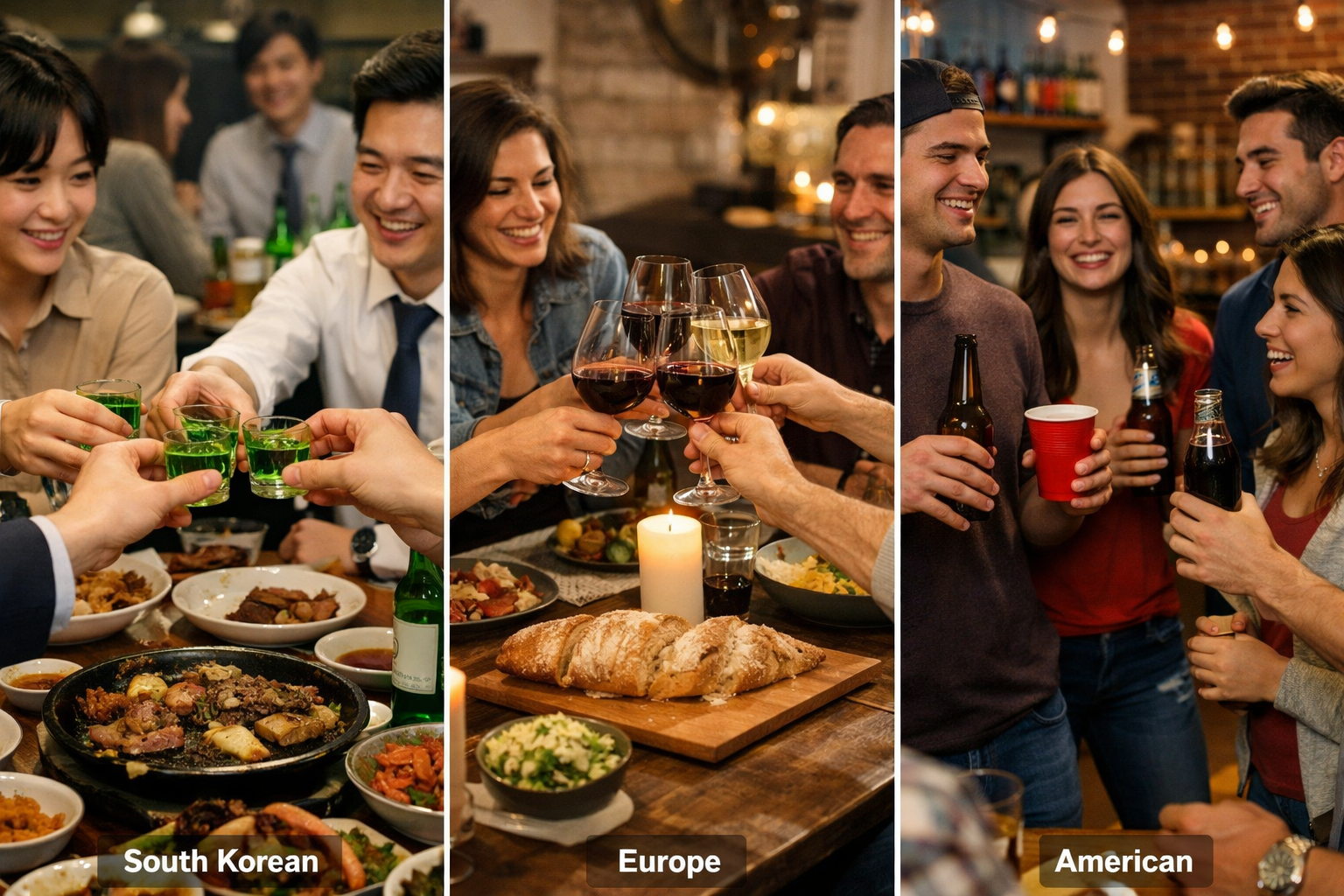 술을 대하는 태도 비교